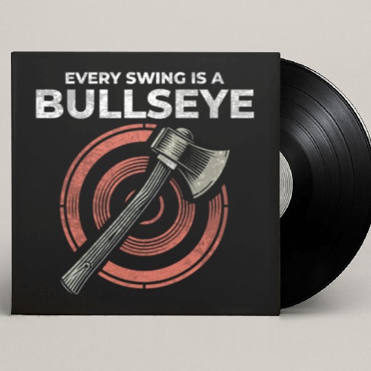 Axe Throwing Axe Thrower Lumberjack Funny Bullseye Custom Vinyl Record Sleeves
