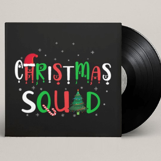 Candy Cane Christmas Squad Santa Claus Winter Custom Vinyl Record Sleeves