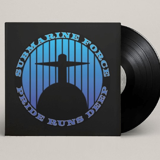 Submarine Force Pride Runs Deep Ocean Blue Custom Vinyl Record Sleeves