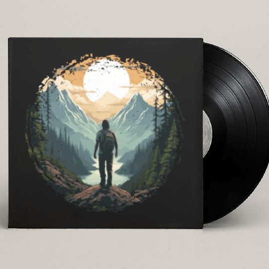 Forest nature trekking adventure Custom Vinyl Record Sleeves
