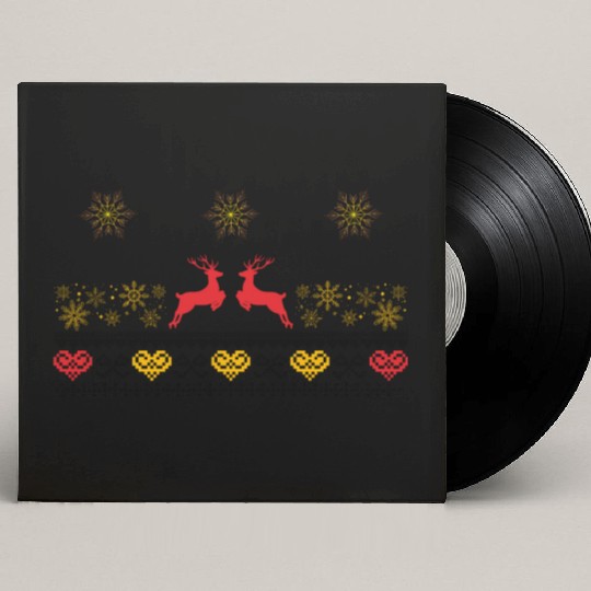 Merry Christmas Reindeer Unisex Premium Custom Vinyl Record Sleeves