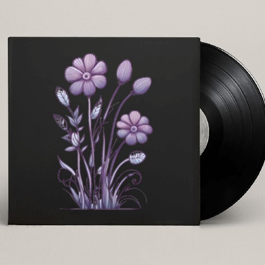 Lavender Majesty: A Tapestry of Orchids and Lilacs Custom Vinyl Record Sleeves