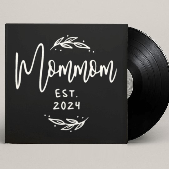 Mommom Established 2024 Funny Grandma Custom Vinyl Record Sleeves