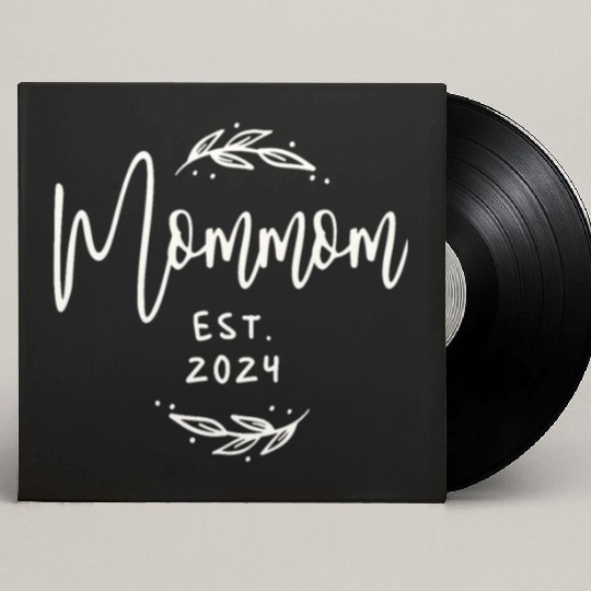 Mommom Established 2024 Funny Grandma Custom Vinyl Record Sleeves