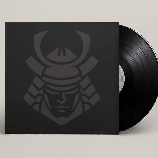 Samurai Helmet Logo Katana Swordsman Custom Vinyl Record Sleeves