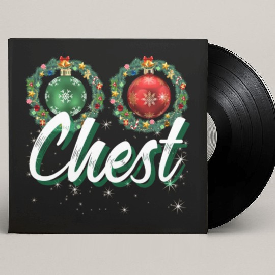 Chest Nuts Christmas Couple Funny Matching Custom Vinyl Record Sleeves