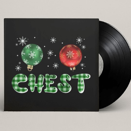 Chest Nuts Christmas Couple Funny Matching Custom Vinyl Record Sleeves