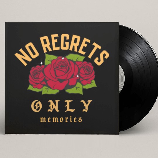 No Regrets only memories Custom Vinyl Record Sleeves