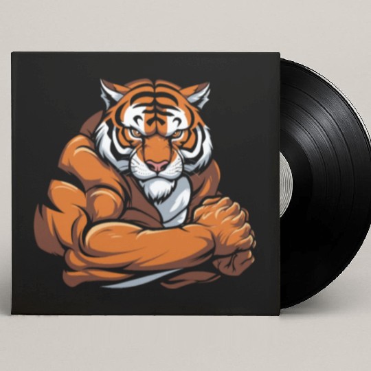 Workout Gym Tiger Custom Vinyl Record Sleeves