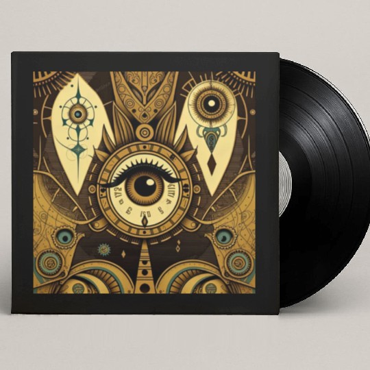 Abstract New Age 1920s Steampunk Design Custom Vinyl Record Sleeves