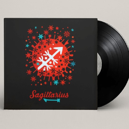 Sagittarius in the Winter Wonderland Custom Vinyl Record Sleeves