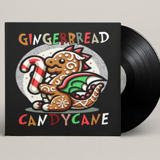 Gingerbread & Candy Cane - A Gingerbread Dragon Custom Vinyl Record Sleeves