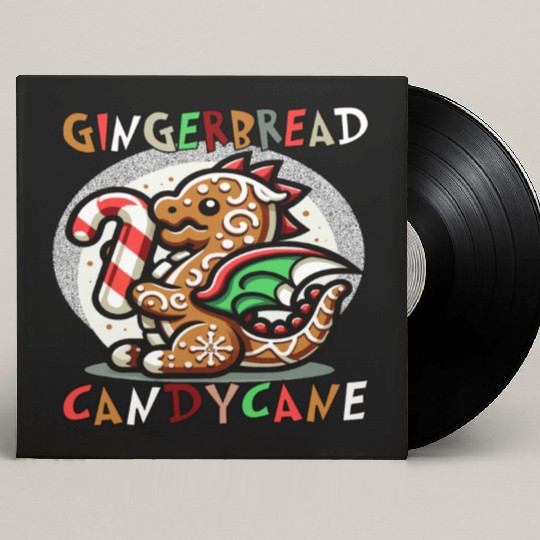 Gingerbread & Candy Cane - A Gingerbread Dragon Custom Vinyl Record Sleeves