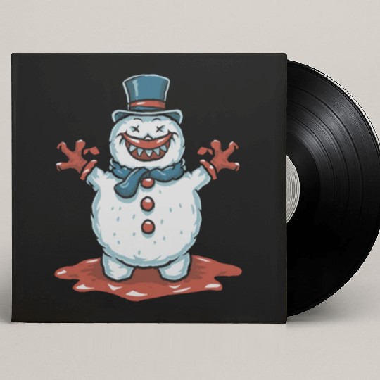 frosty snowman creepy Custom Vinyl Record Sleeves