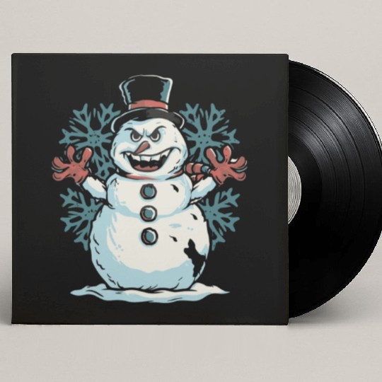 frosty snowman creepy Custom Vinyl Record Sleeves