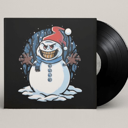frosty snowman creepy Custom Vinyl Record Sleeves
