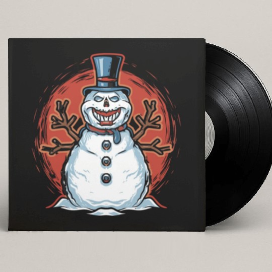 frosty snowman creepy Custom Vinyl Record Sleeves