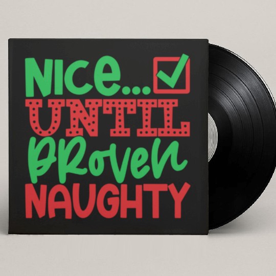 Festive Holiday Cheat Sheet Typography Custom Vinyl Record Sleeves