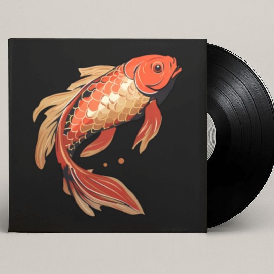 Koi Fish Japanese Carp Pond Custom Vinyl Record Sleeves