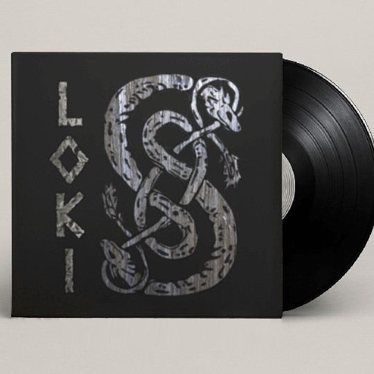 Loki's Symbol The Serpent Custom Vinyl Record Sleeves Thor Mjolnir Valknut