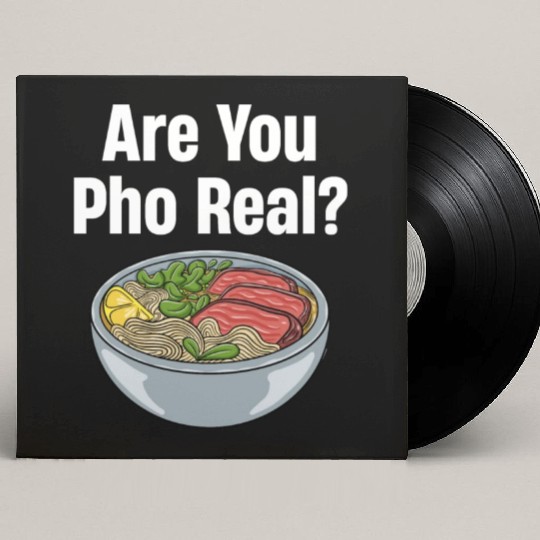 Are You Pho Real? Vietnamese Food Puns Restaurant Custom Vinyl Record Sleeves