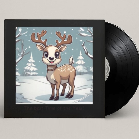 The best Time of the Year - Reindeer Custom Vinyl Record Sleeves