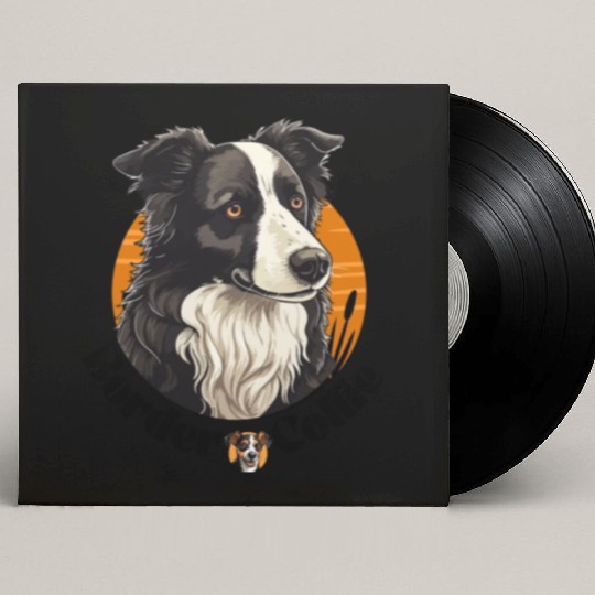 Border Collie my favorite dog Custom Vinyl Record Sleeves
