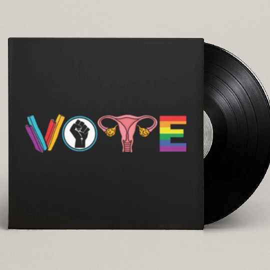 VOTE Bookworm LGBT Equality Voting Voter Vote Custom Vinyl Record Sleeves