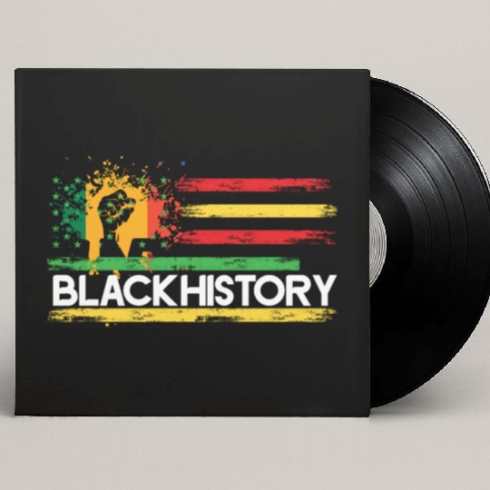 Black History Month BHM African Pride Fist Men Custom Vinyl Record Sleeves