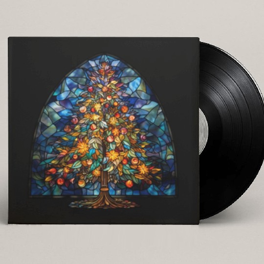 Stained Glass Christmas Tree Custom Vinyl Record Sleeves