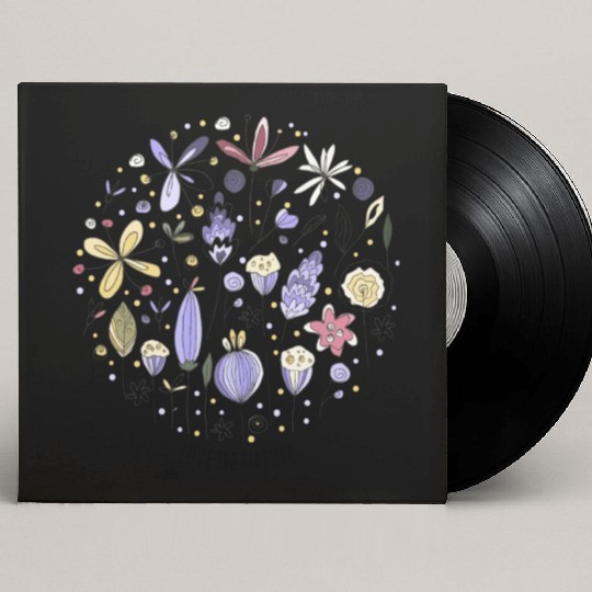 White Natural Flower Custom Vinyl Record Sleeves