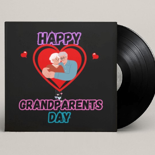Happy Grandparents Day Custom Vinyl Record Sleeves