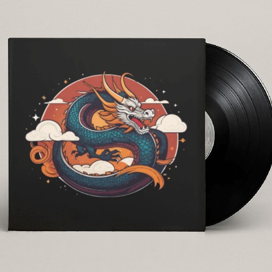 a traditional Chinese dragon Custom Vinyl Record Sleeves