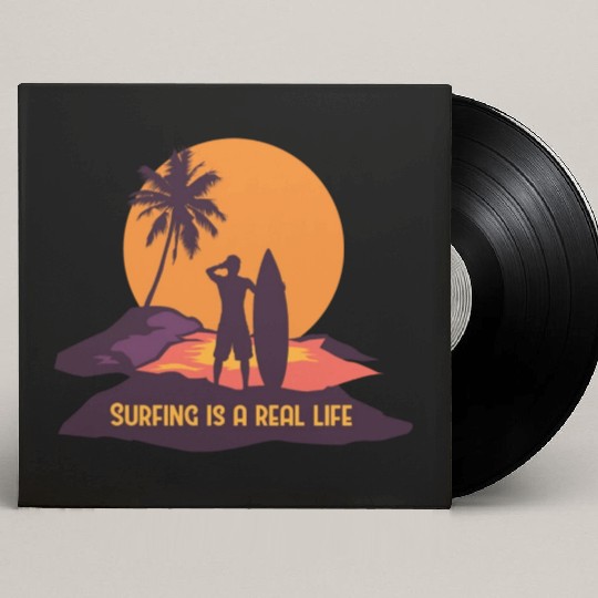 Surfing Is A Real Life Custom Vinyl Record Sleeves