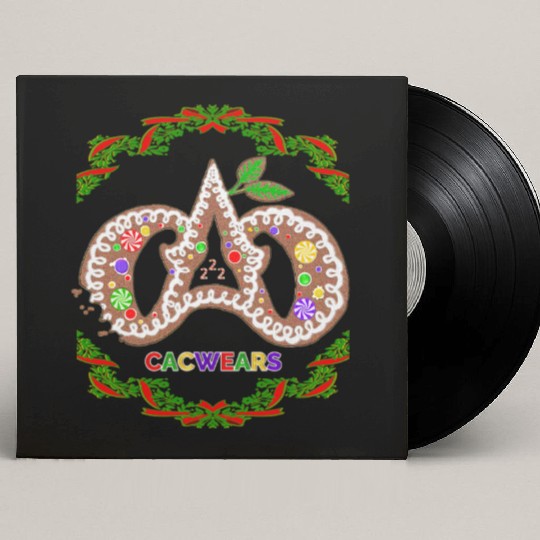 Christmas Bakery Gingerbread Cookie Pastry Logo Custom Vinyl Record Sleeves