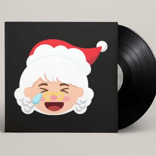 Mrs Claus Emoticons Cry Laughing Loud Christmasmrs Custom Vinyl Record Sleeves