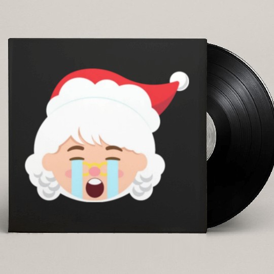 Mrs Claus Emoticons Crying Out Loud Christmasfunny Custom Vinyl Record Sleeves