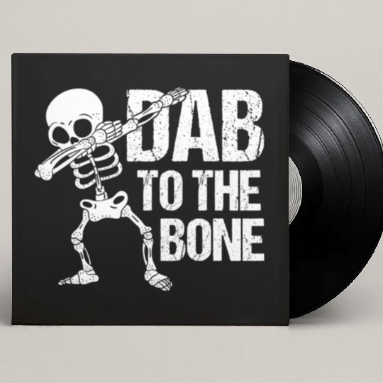 Dab To The Bone Dancing Skeleton Halloween Custom Vinyl Record Sleeves