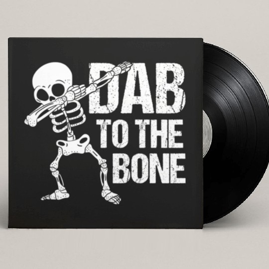 Dab To The Bone Dancing Skeleton Halloween Custom Vinyl Record Sleeves