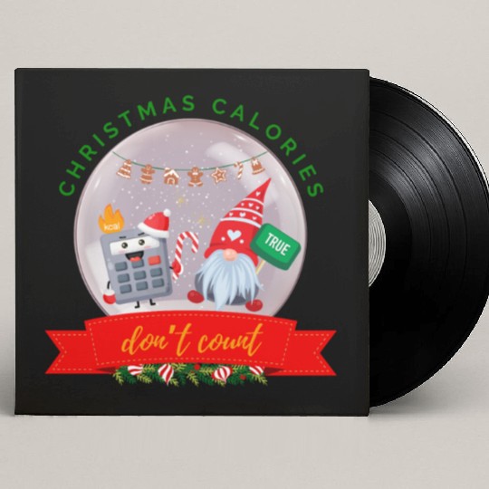 Christmas Calories Don’t Count Cookie Calculator Custom Vinyl Record Sleeves