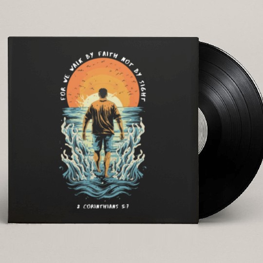 For We Walk by Faith, Not by Sight - 2 Cor 5:7 Custom Vinyl Record Sleeves