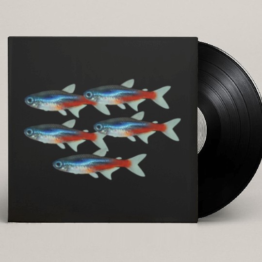 Neon Tetra Fish Bright Color Freshwater Sea Life Custom Vinyl Record Sleeves