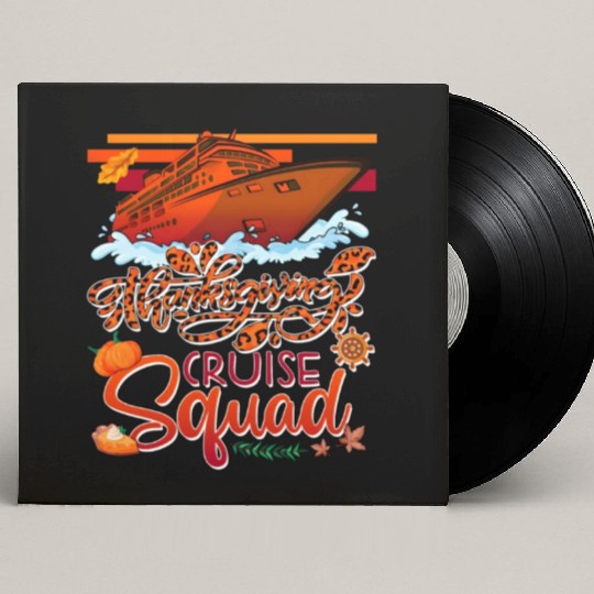 Thangiving Cruise Squad Cruise Ship Fall Pumpkins Custom Vinyl Record Sleeves