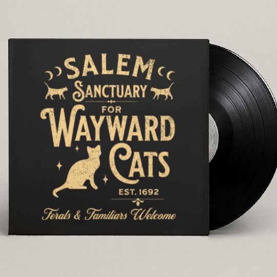 Salem Sanctuary for Wayward Cats Black Custom Vinyl Record Sleeves