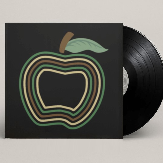 School Custom Vinyl Record Sleeves, Camo Apple First Day Of School Custom Vinyl Record Sleeves,