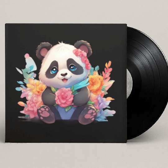 Bamboo Bliss Baby Panda Custom Vinyl Record Sleeves