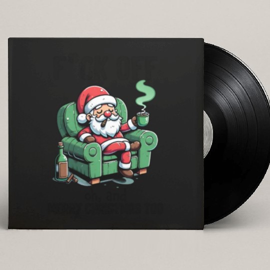 Funny Christmas F*ck Off Merry Christmas Custom Vinyl Record Sleeves