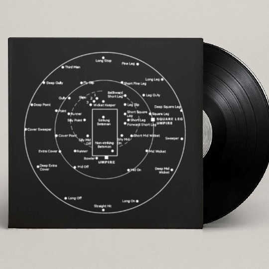 CRICKET PITCH POSITIONS Fielding Positions Diagram Custom Vinyl Record Sleeves