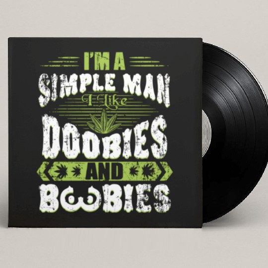 Marijuana Doobies And Boobies Smoking Pot Weed Custom Vinyl Record Sleeves