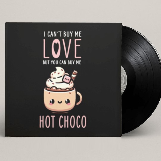Warm Embrace of Sweet Hot Chocolate - Cozy Love Custom Vinyl Record Sleeves